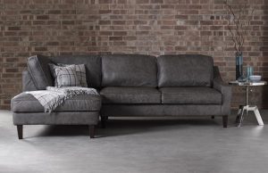 Hilary Leather LHF Chaise