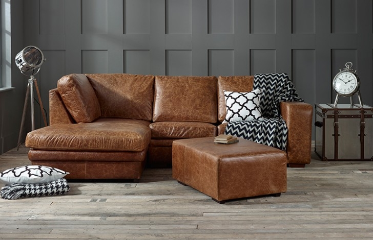 Leather And Fabric Corner Sofas, Soft Leather Corner Sofa