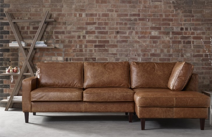 Leather And Fabric Corner Sofas, Leather Chaise Sofa Uk